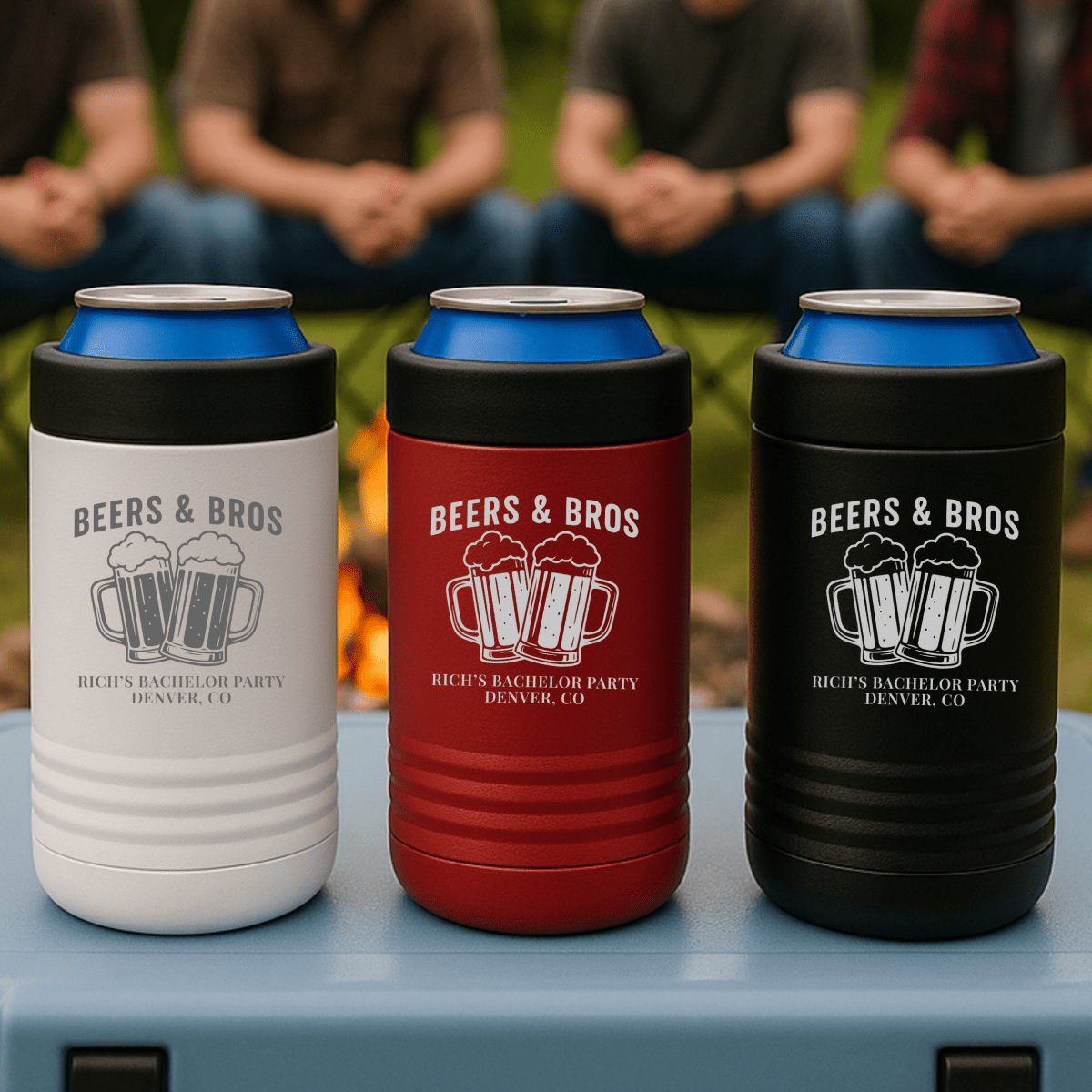 Beers & Bros Bachelor Party Can Cooler - Bachelor Party - GroomsDay