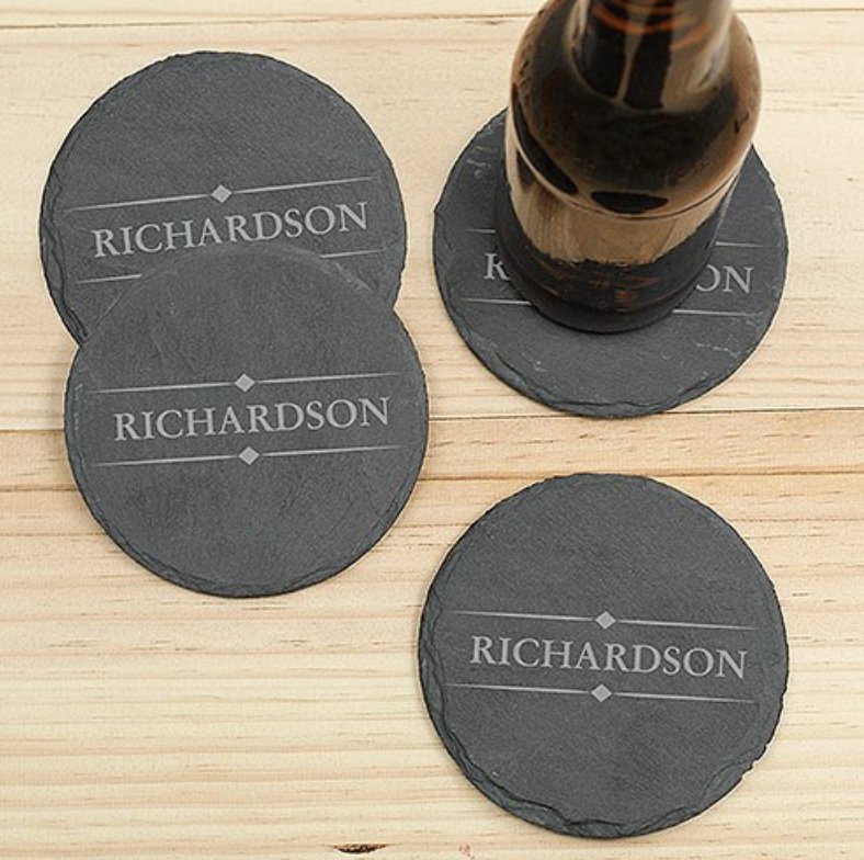 personalized slate coasters