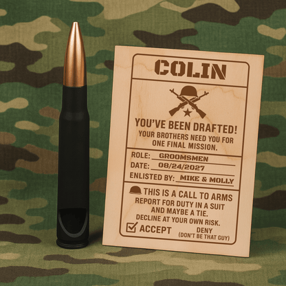 Military Groomsmen Draft Proposal - Groomsmen Proposal - GroomsDay