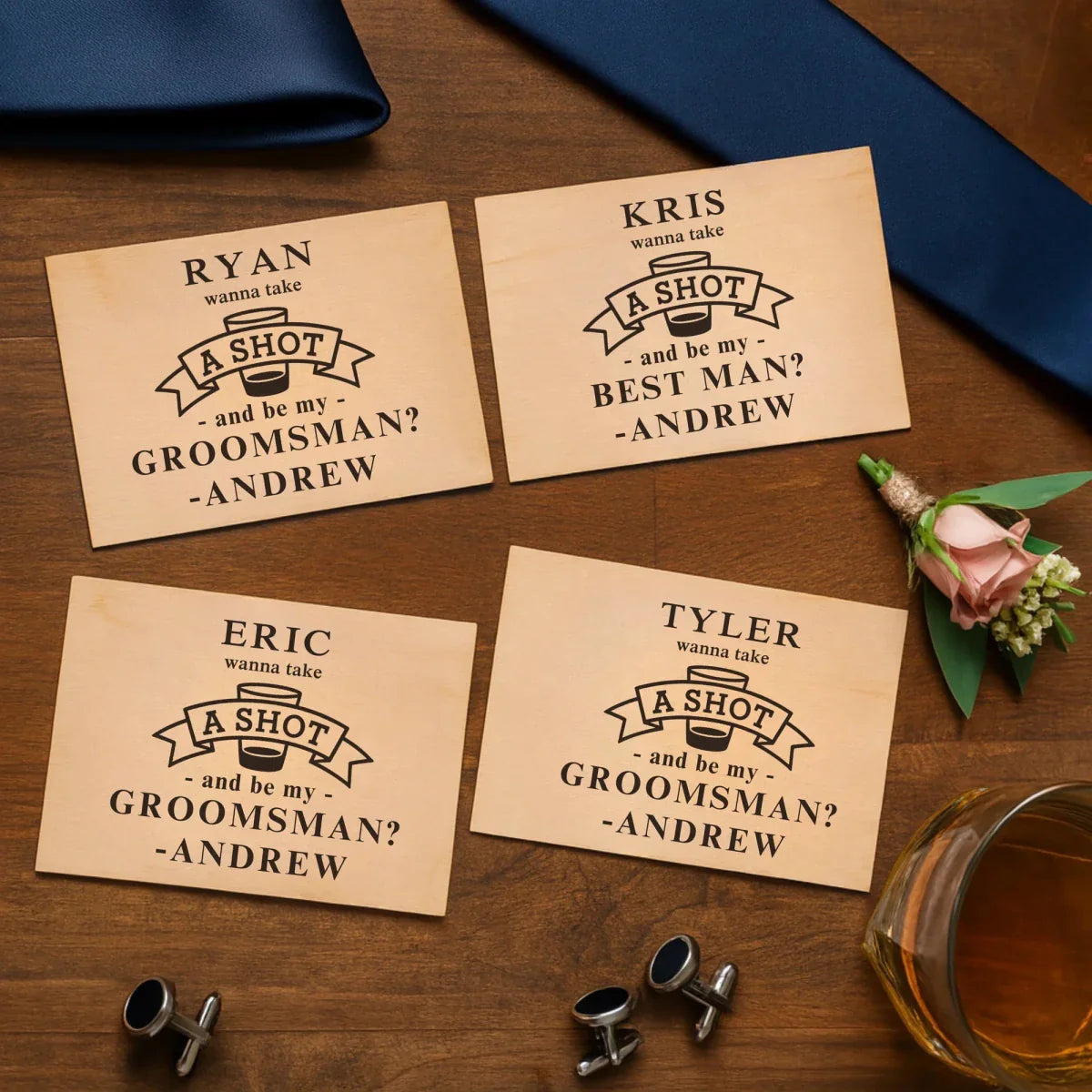 Suit Up Shot Proposal - Groomsmen Proposal - GroomsDay