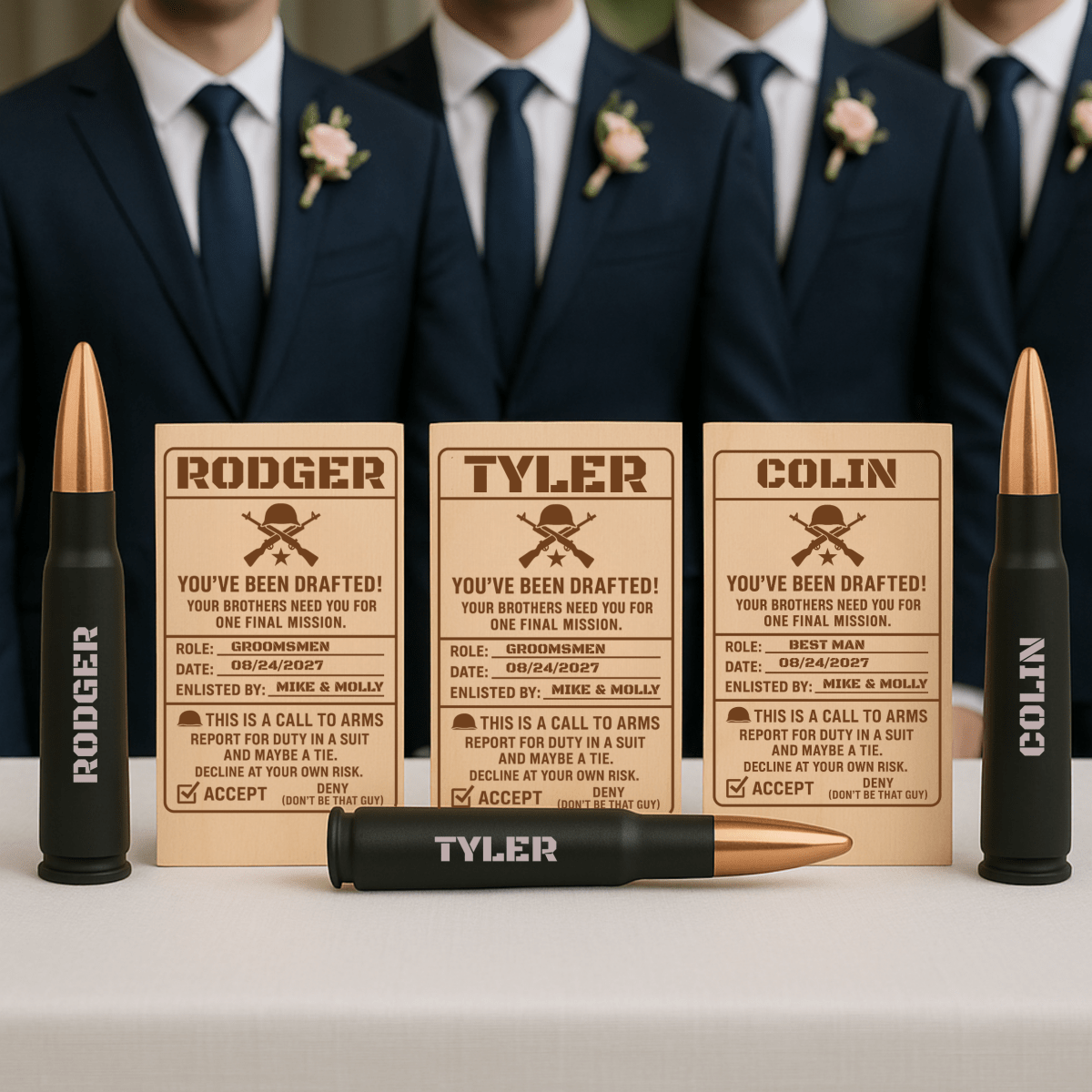 Military Groomsmen Draft Proposal - Groomsmen Proposal - GroomsDay