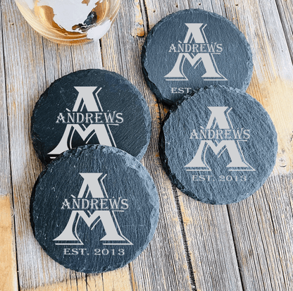 Slate Coaster Set - GroomsDay