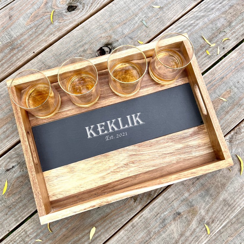 Personalized Serving Tray Set