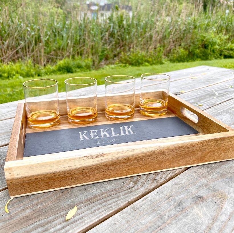 Personalized Serving Tray Set