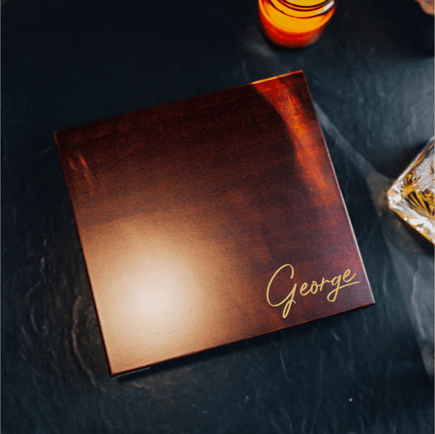 Personalized Men's Wooden Keepsake Box - Gift Set - GroomsDay