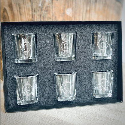 Personalized Shot Glass Set - Gift Set - GroomsDay
