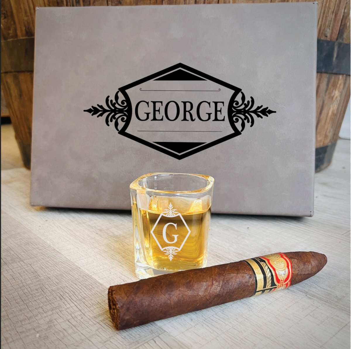 Unique Personalized Shot Glass Set Customized Gift Set Gifts for Men by Groovy Guy