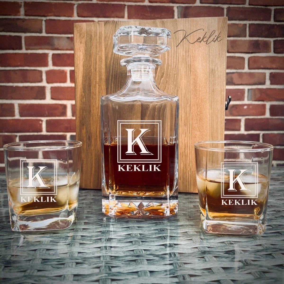 Personalized Decanter Box Set - Decanter Set - GroomsDay