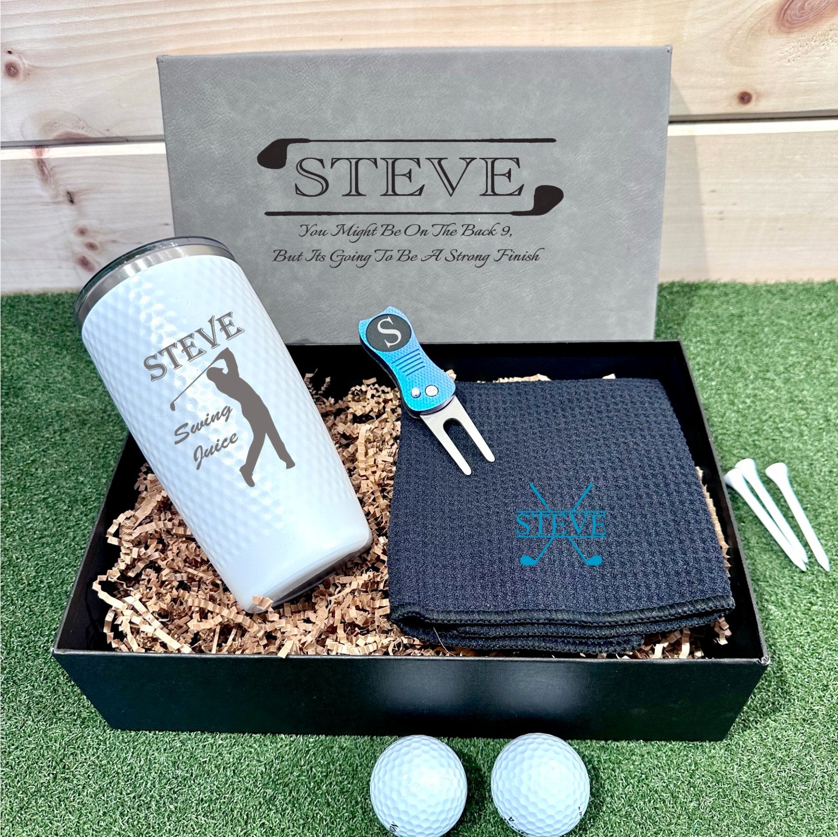 Retirement Golf Gift Set with Special Message