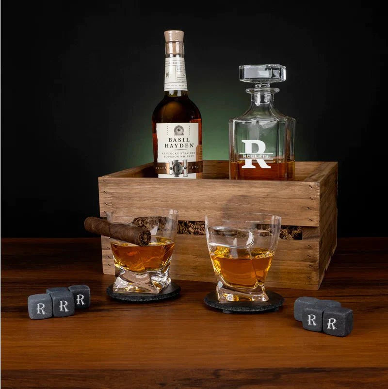 Whiskey Crate Gift Set - Whiskey - GroomsDay