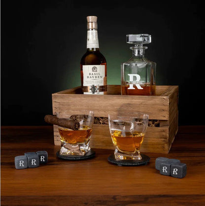 Whiskey Crate Gift Set - Whiskey - GroomsDay