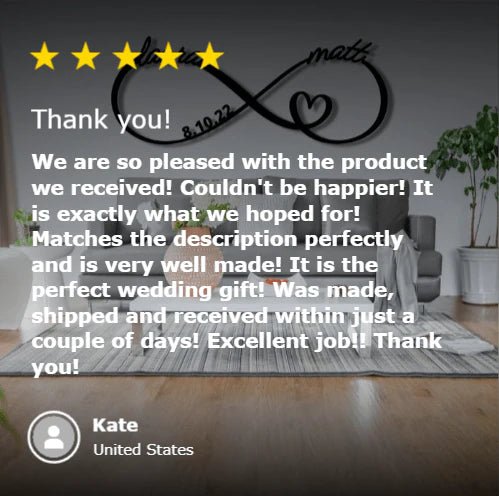 Personalized Infinity Anniversary Sign - Anniversary - GroomsDay