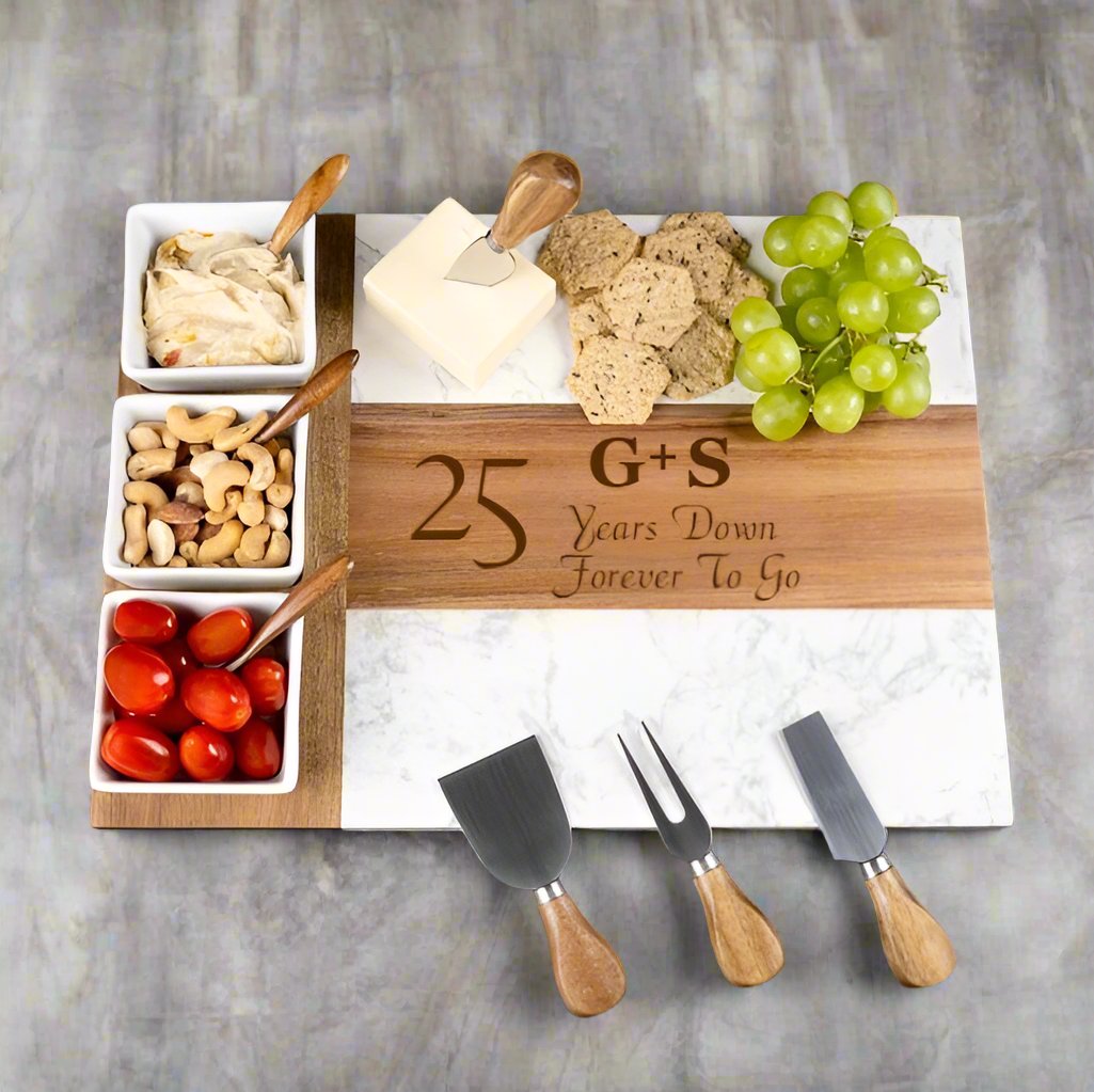 Personalized Charcuterie Board Wood and Mable 