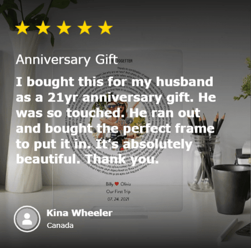 Personalized Love Song Plaque - Anniversary - GroomsDay