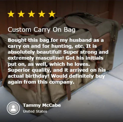 Personalized Canvas Carry - On Bag - Duffel Bags - GroomsDay