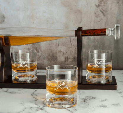 Personalized Baseball Bat Decanter Set - Baseball - GroomsDay
