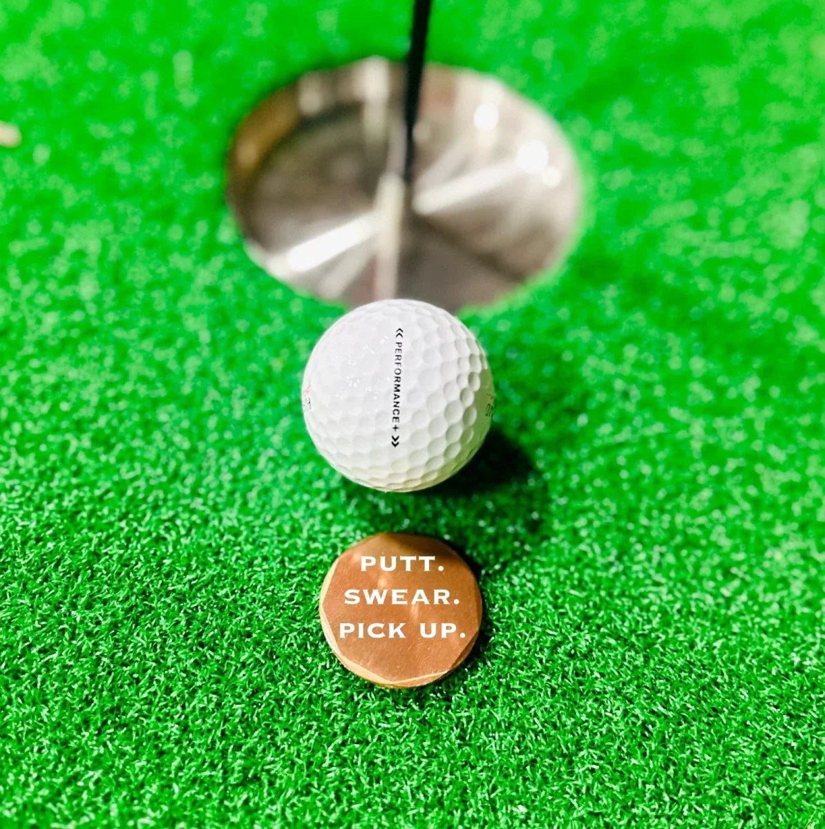 Humorous Putt, Swear, and Pick - Up Golf Ball Marker - Golf - GroomsDay