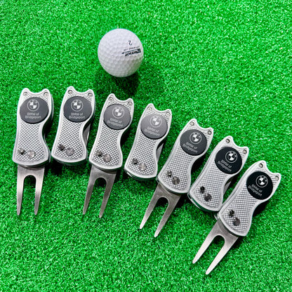 Silver Switchblade Divot Tool with BMW Logo