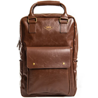 Luxe Leather Laptop Backpack