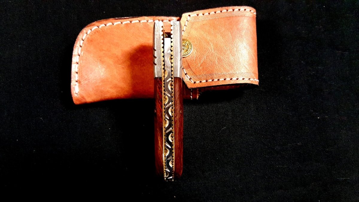 Damascus Folding Blade - Damascus Knife - GroomsDay