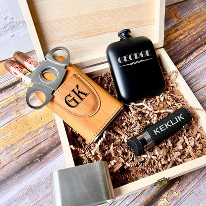 Lit And Light Box Set - Cigar - GroomsDay