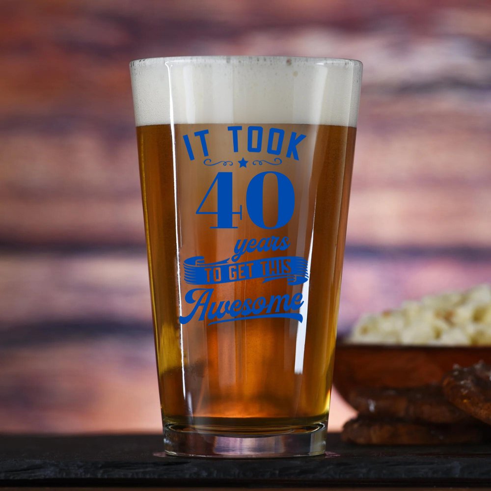 40th Birthday Beer Pint Glass