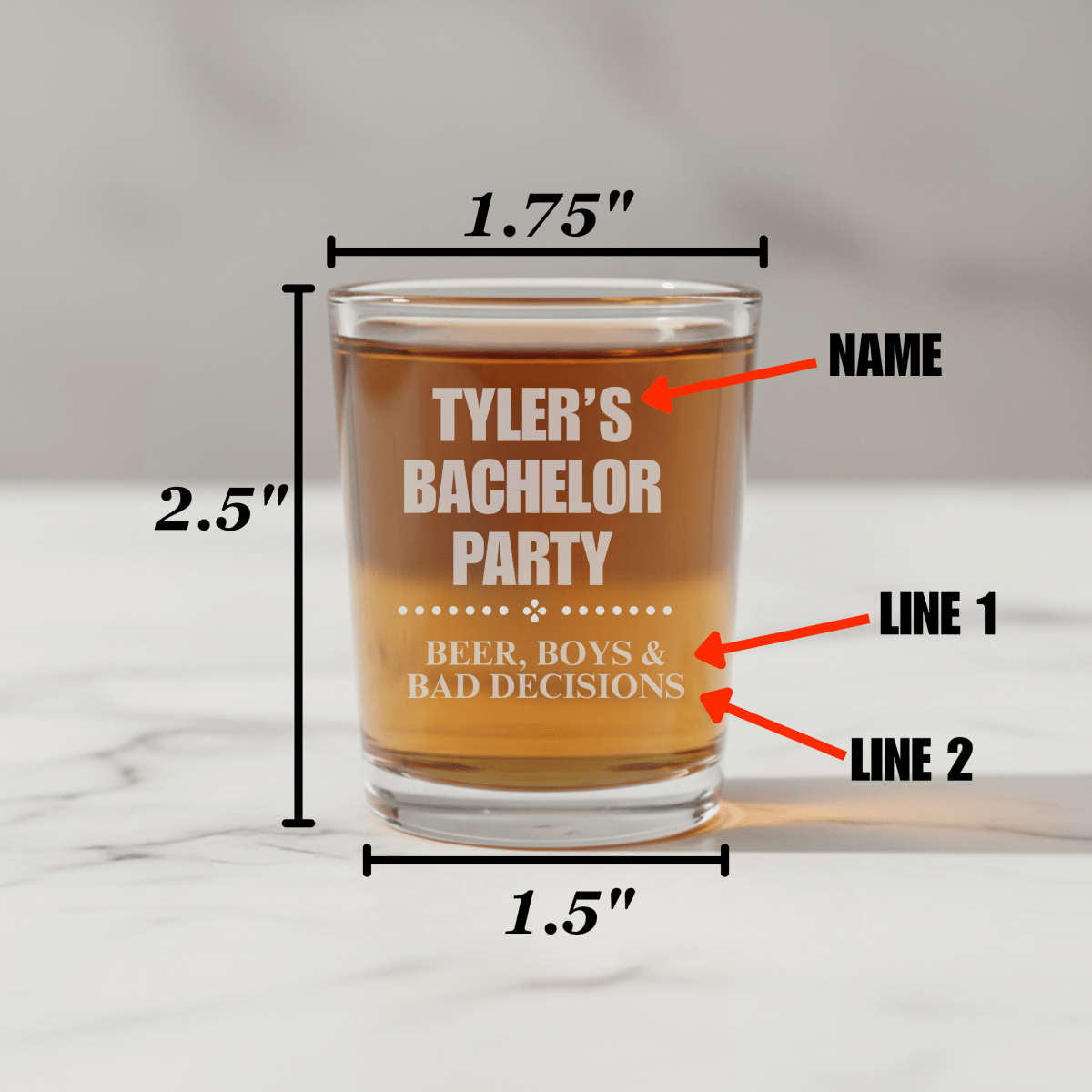 Bachelor Party Shot Glass - Bachelor Party - GroomsDay