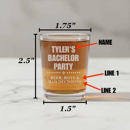 Bachelor Party Shot Glass - Bachelor Party - GroomsDay