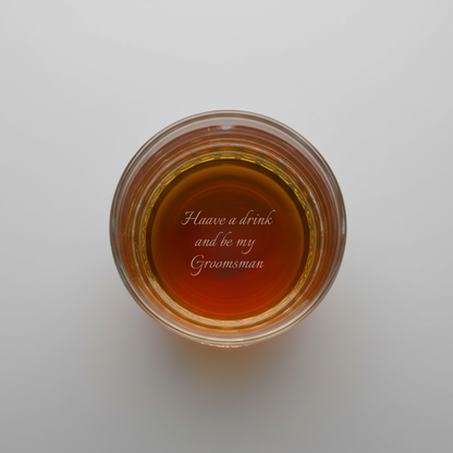 Groomsmen Hidden Proposal Whiskey Glass