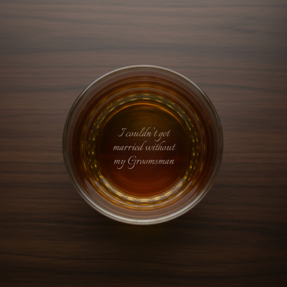 Groomsmen Hidden Proposal Whiskey Glass