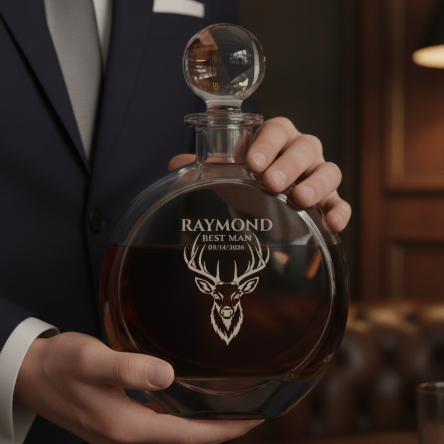 Stag Night Groomsmen Decanter