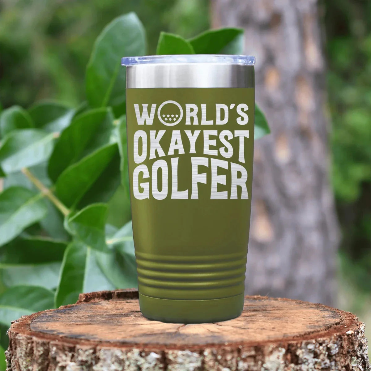 Insulated World's Okayest Tumbler - Golf - GroomsDay