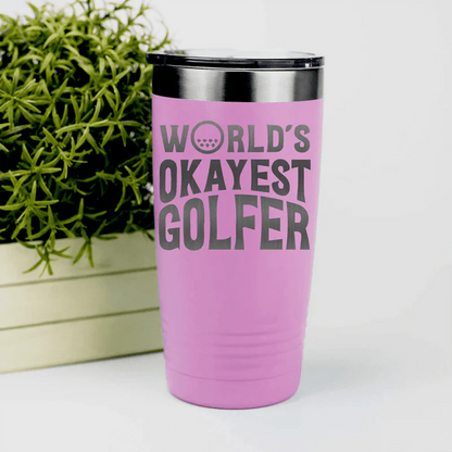 Insulated World's Okayest Tumbler - Golf - GroomsDay
