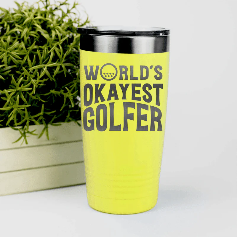 Insulated World's Okayest Tumbler - Golf - GroomsDay
