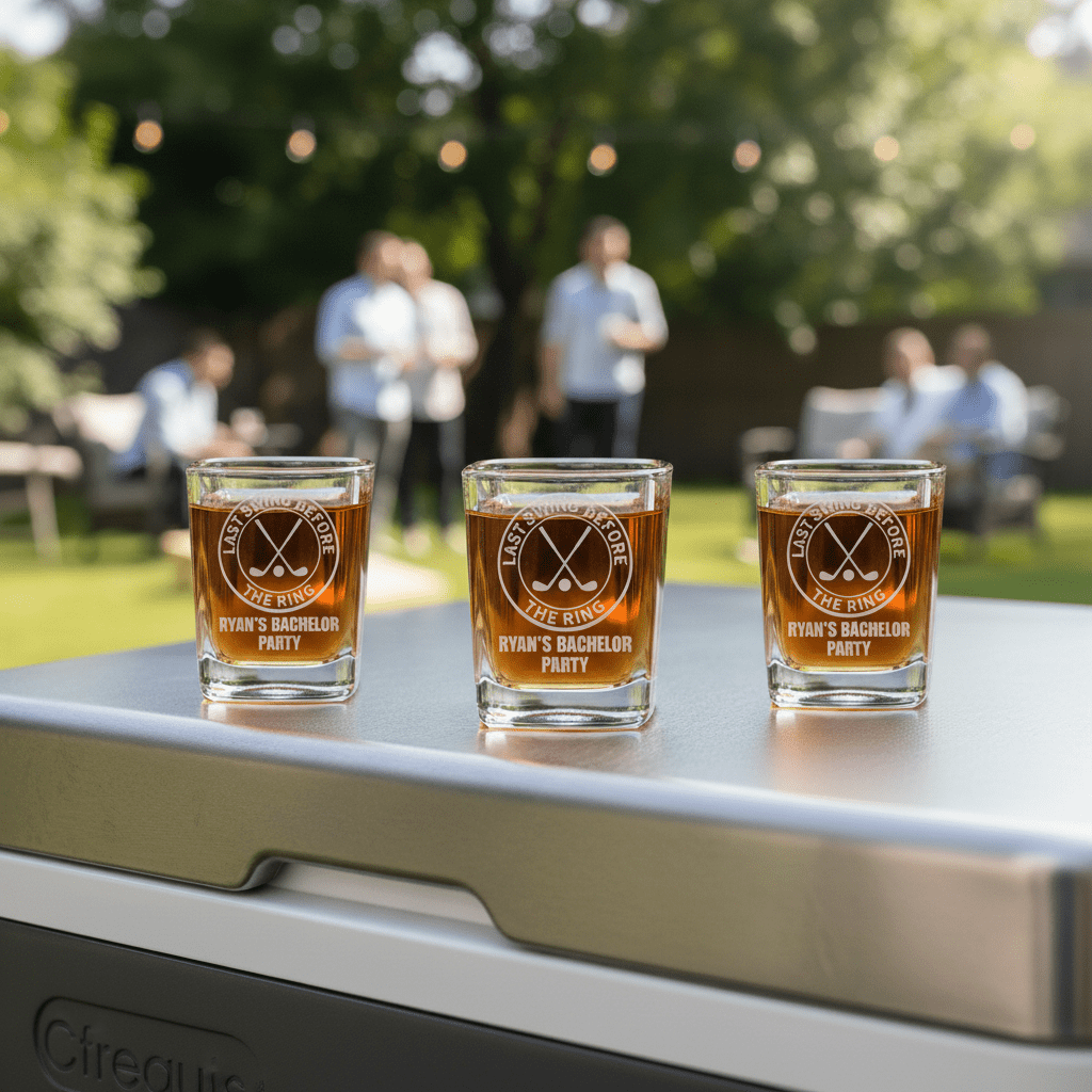Last Single Swing Shot Glass - Golf - GroomsDay