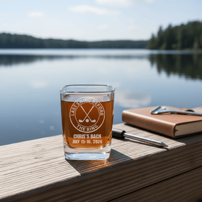 Last Single Swing Shot Glass - Golf - GroomsDay