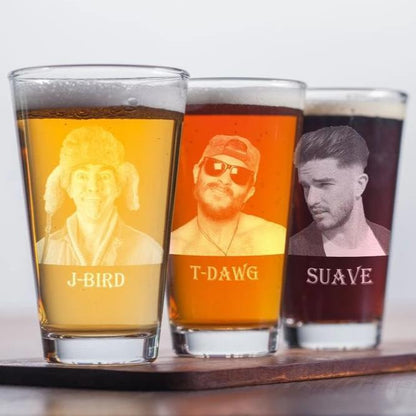 Custom Photo on Pint Glass - Groomsmen Gifts - GroomsDay