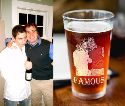 Custom Photo on Pint Glass - Groomsmen Gifts - GroomsDay