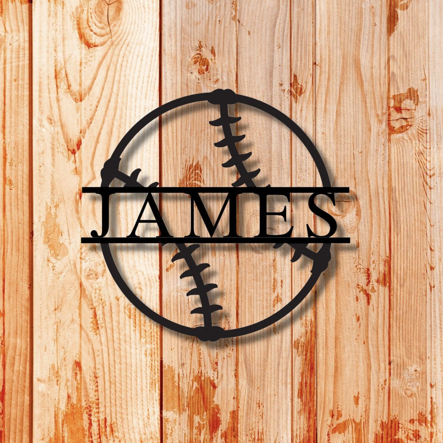 Personalized Baseball Metal Sign