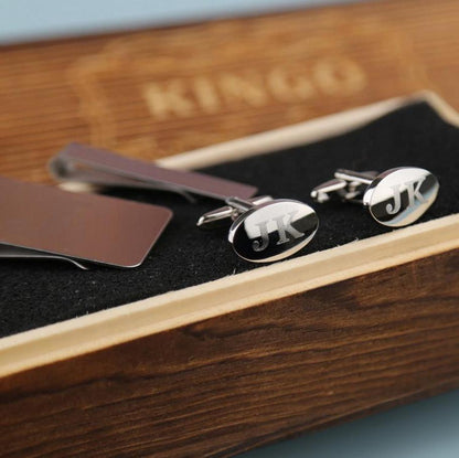 Box Set Custom Groomsmen Accessory Set by Groovy Groomsmen Gifts