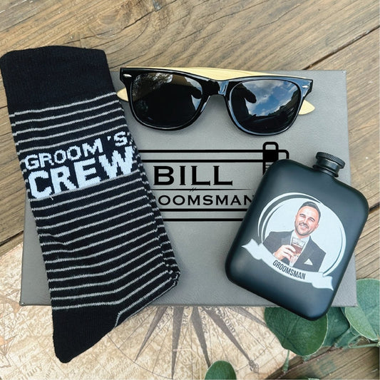 Box Set Personalized Groom's Crew Gift Set