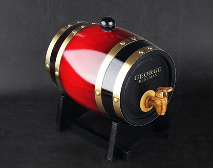 Custom Whiskey Barrel - Whiskey - GroomsDay