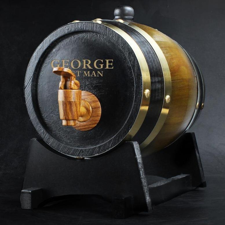Custom Whiskey Barrel - Whiskey - GroomsDay