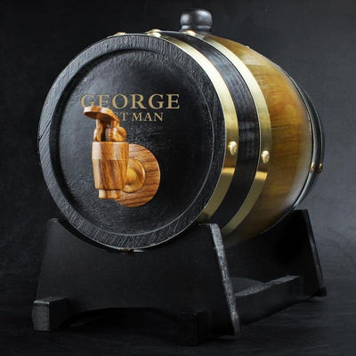 Custom Whiskey Barrel - Whiskey - GroomsDay