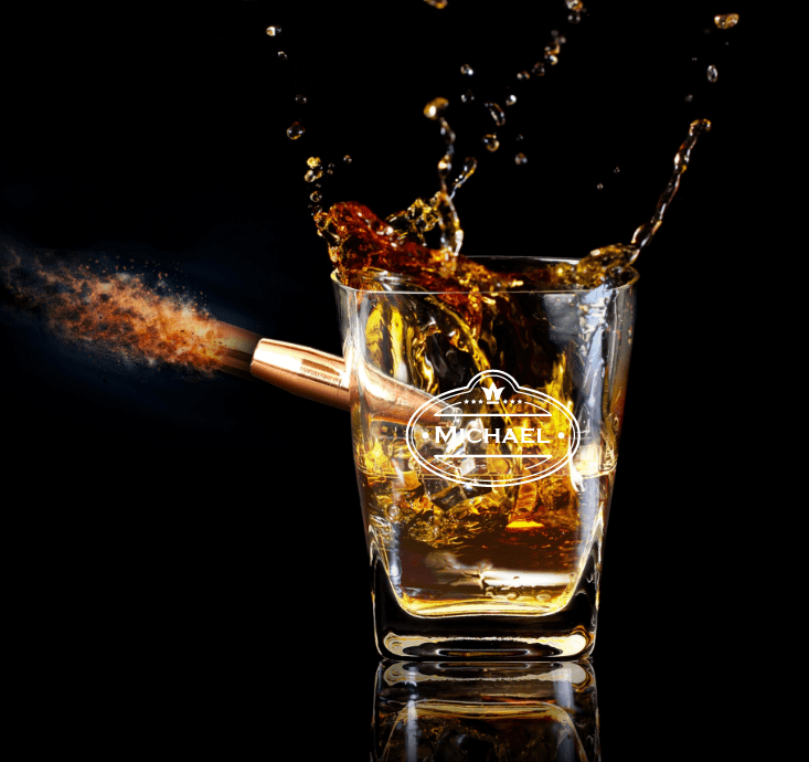 Personalized Bullet Whiskey Glass - Groomsmen Gifts - GroomsDay