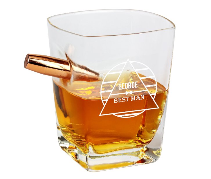 Badass Groomsmen Gift Bullet Whiskey Glass Whiskey Glasses