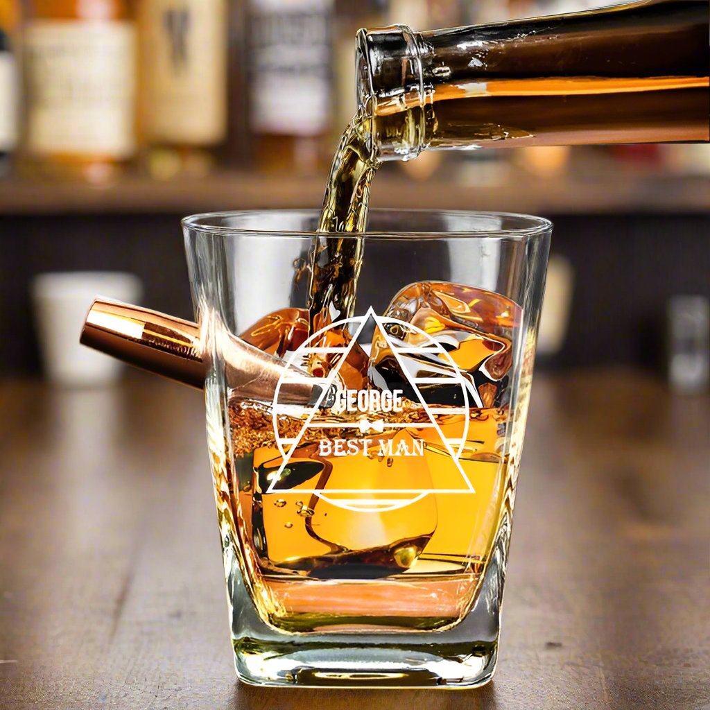 Badass Groomsmen Gift Bullet Whiskey Glass Whiskey Glasses