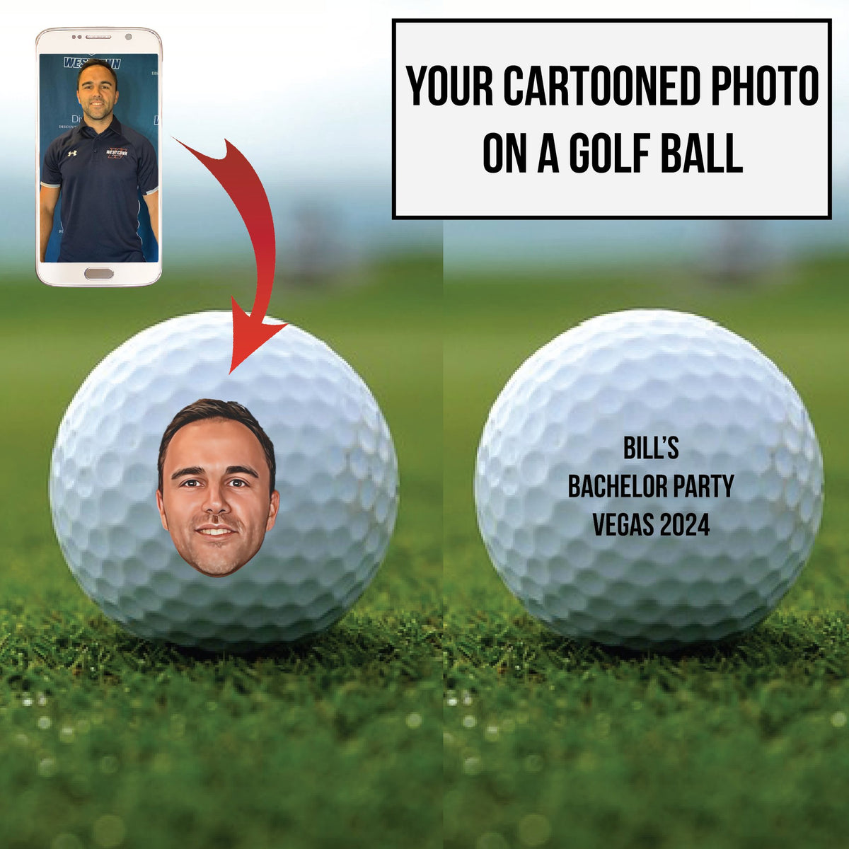 Your Mug on a Golf Ball