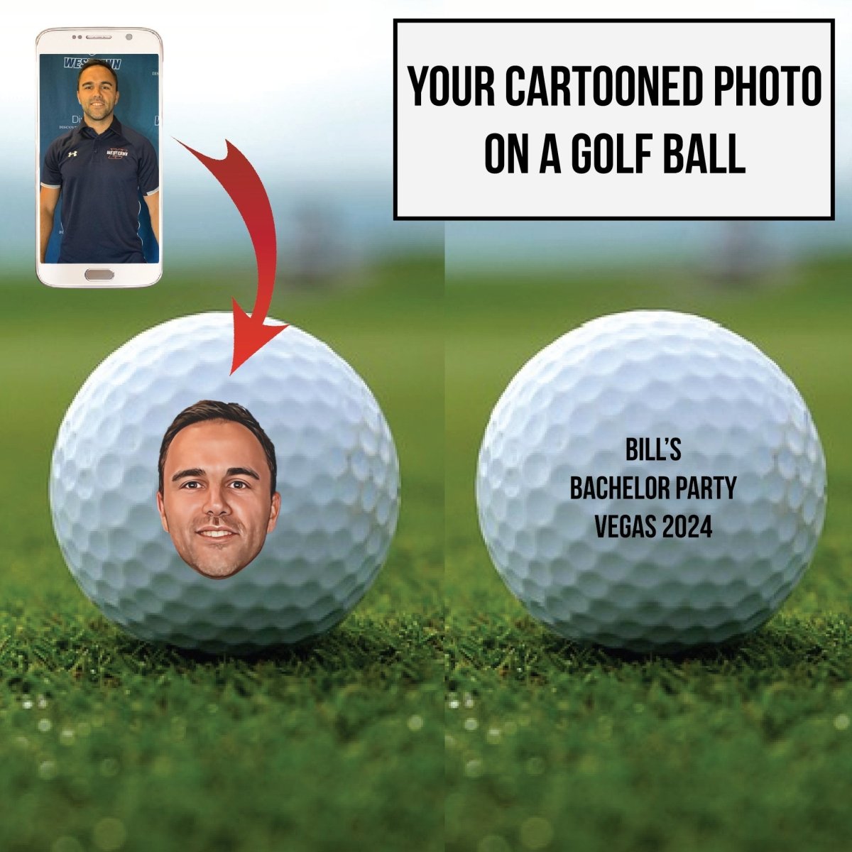 Mug Shot Golf Ball - Golf - GroomsDay