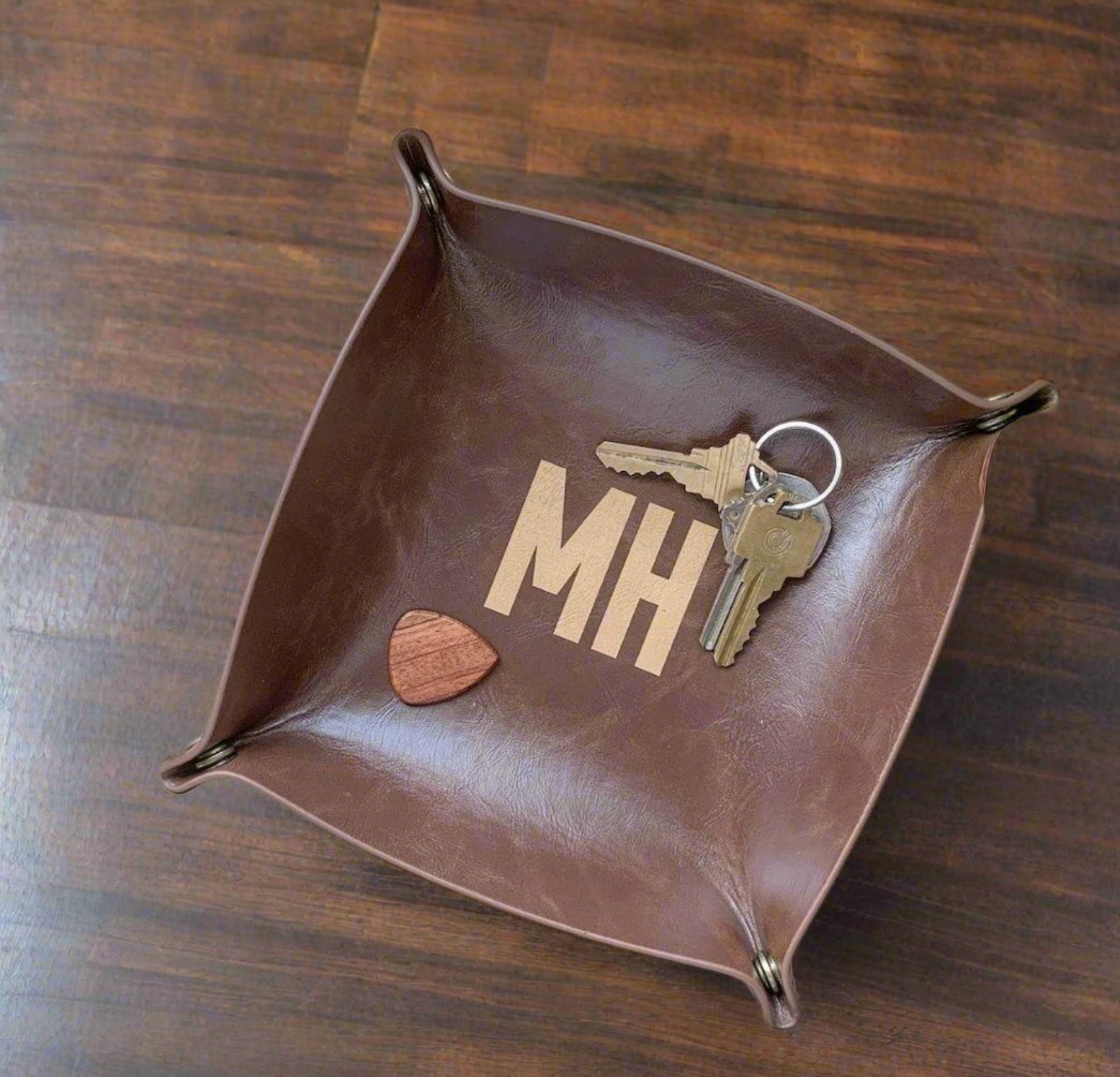 Leather Valet Tray - Guy Gifts - GroomsDay